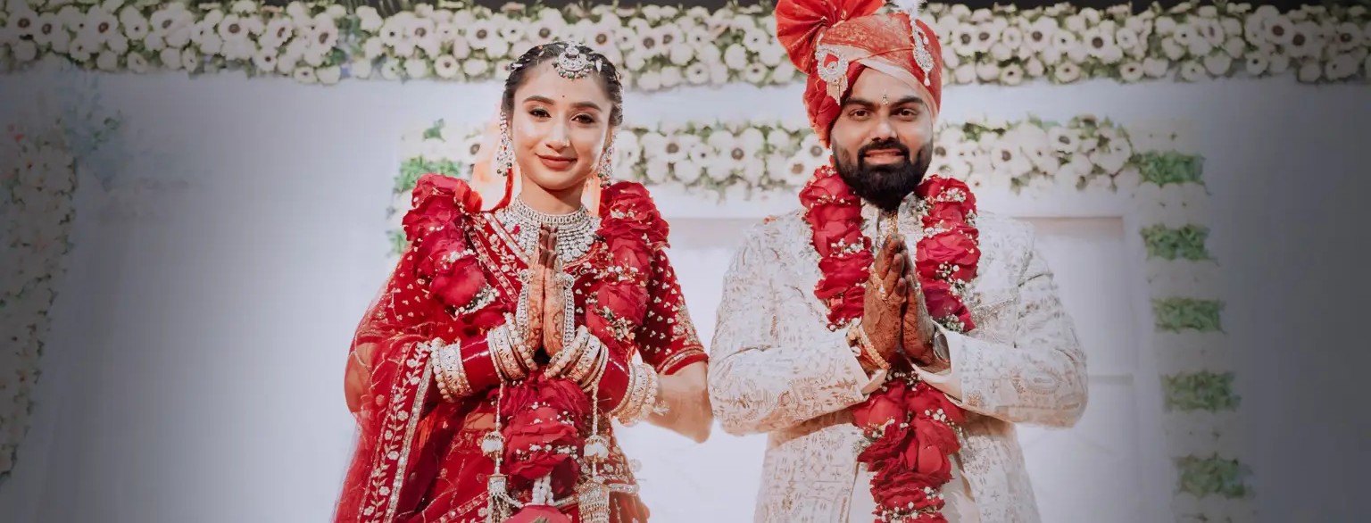 Bride and groom during a wedding ceremony